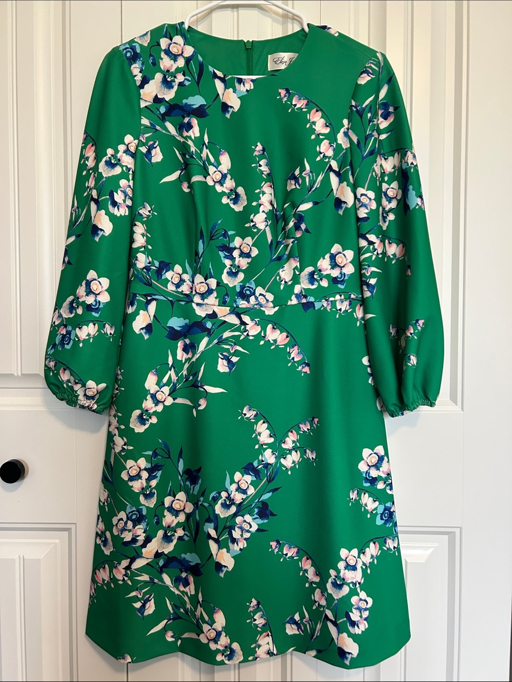 Eliza J Green Floral A-Line Dress